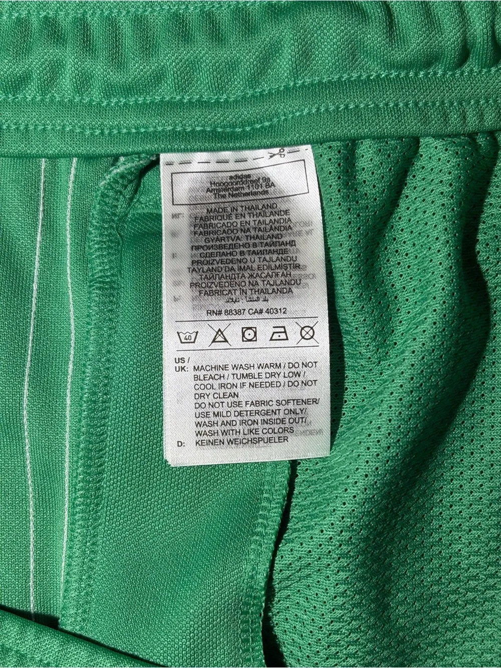 adidas originals Green Men’s 2XL Athletic Shorts with White Side Stripes